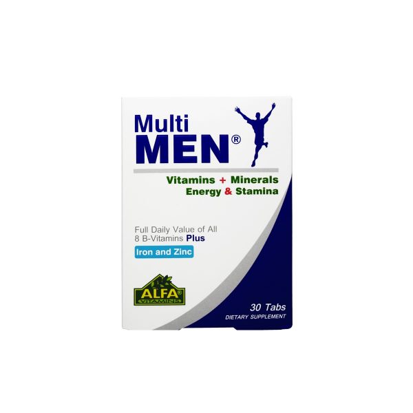 قرص مولتی من آلفا ویتامینز 30 عدد افزایش انرژی و استقامت و رفع خستگی مخصوص آقایان