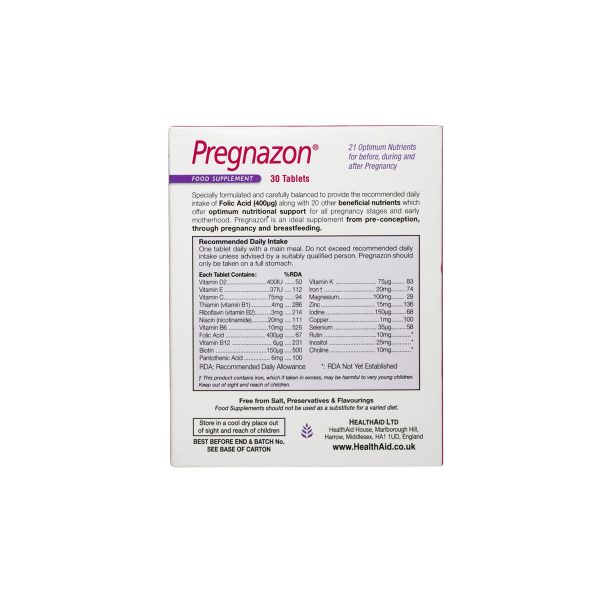 مکمل خارجی پرگنازون مولتی ویتامین مخصوص مادران باردار و شیرده ساخت انگلستان