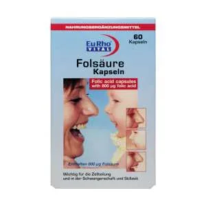 کپسول اسید فولیک 800 یوروویتال 60 عدد