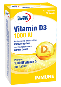 قرص ویتامین D3 1000 یورو ویتال
