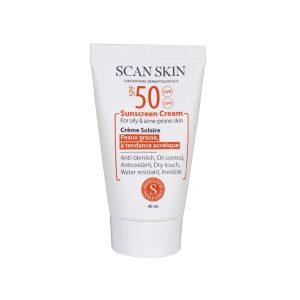 کرم ضد آفتاب SPF50 بی رنگ اسکن اسکین